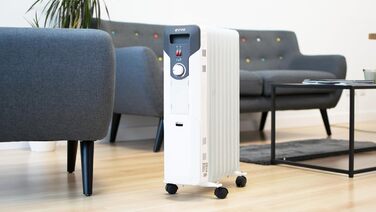 Електричний обігрівач EVVO C9, білий, 2000 Вт, до 20 м², ефективний, 3 режими, безпечний, легкий у транспортуванні