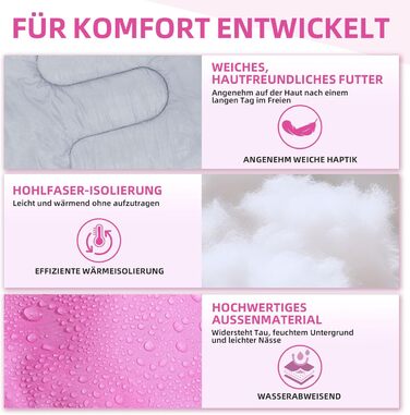 Спальний мішок Clostnature для дорослих - легкий, компактний, 3 сезони (рожевий, 0.9 кг)