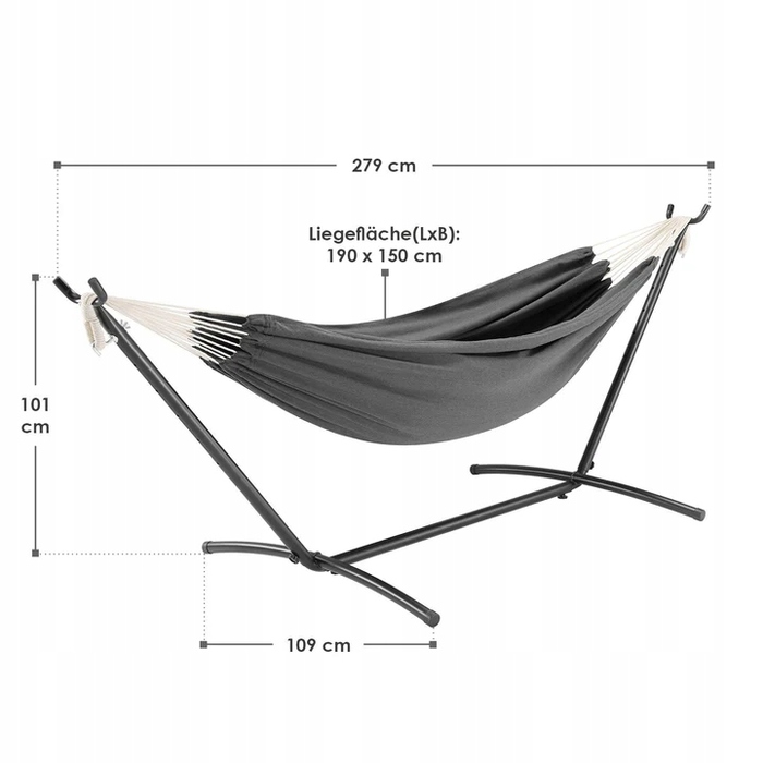 Гамак зі стійкою Cata XXL 200x146 см