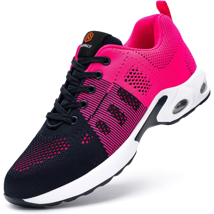 Зручні захисні черевики DYKHMILY для чоловіків та жінок: робочі черевики з металевим носком, дихаючі, спортивні, для промисловості та майстерні (41.5 EU, порошок вогнегасіння)