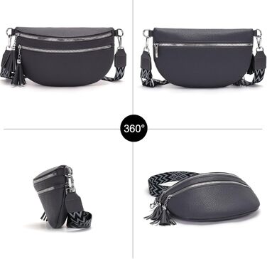 Сумка на пояс жіноча бежева, кросбоді, середнього розміру з відділенням для карт та 2 ременями - ідеальна для міста!