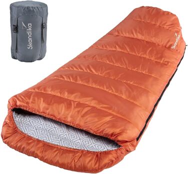 Спальний мішок Skandika Vegas XXL: теплий, для дорослих, 3 сезони, до -12°C, 220x110 см, ковдра-мішок