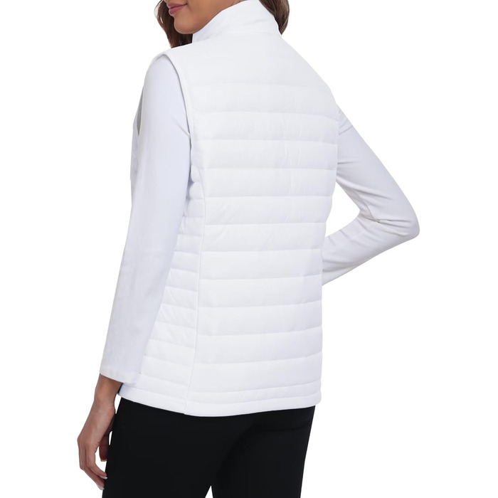 oFiz Steppweste Daen Leicht Weste Daunenweste Daen Ärellos: Легка степкова жилетка oFiz для туризму та подорожей (білий, L)