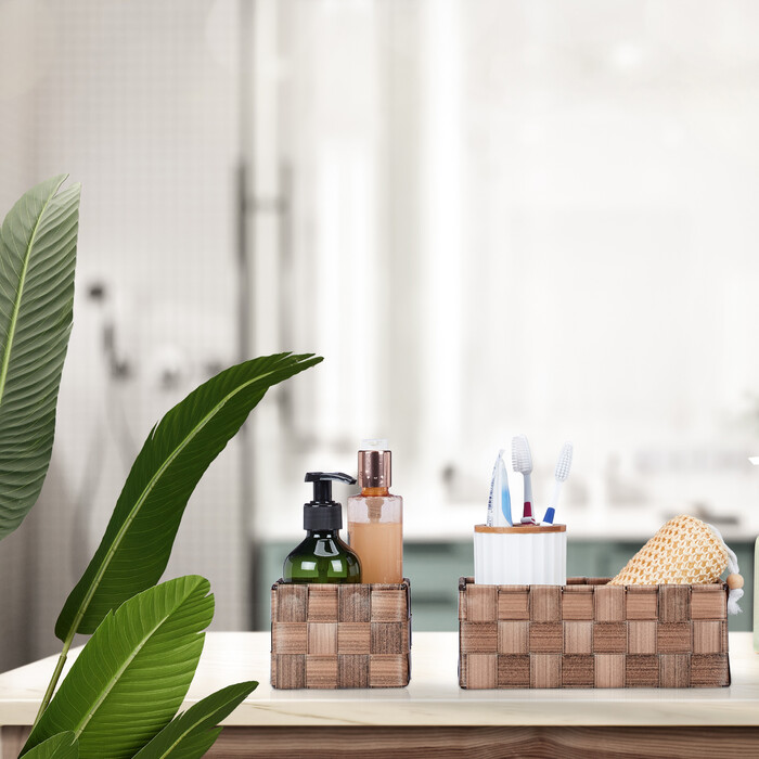 Relaxdays 8-Piece Woven Storage Basket Set