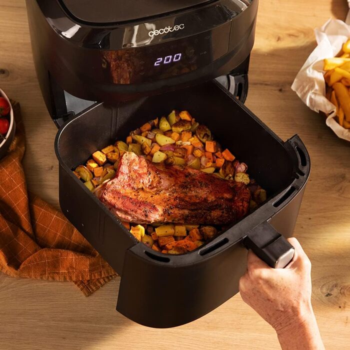Cecotec Hot Air Fryer Cecofry Absolute 7600, 7.6 L, 2000 W, digital and compact, PerfectCook technology, adjustable temperature and time, touchpad, 8 modes