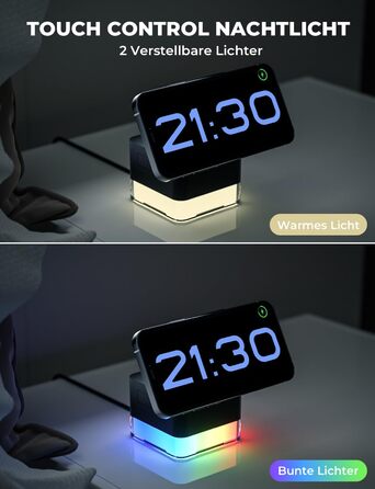 Зарядна станція 3-в-1 Apple Watch та iPhone, бездротовий зарядний пристрій для iPhone 16/15/14/13/12 Pro Max/Pro/Plus, Apple Watch, AirPods. З нічником сенсорним для спальні, вітальні, офісу 10.5*13.8*7.5см