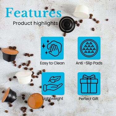 Організатор для капсул кави Intirilife - 50 капсул Nespresso, чорний - 38.2 x 23.2 x 5,6 см