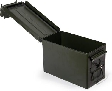 Ammunition Box, US Ammo Box, Cartridge Box, Lithium Battery Storage Box, Ammunition (Lockable - 28cm)