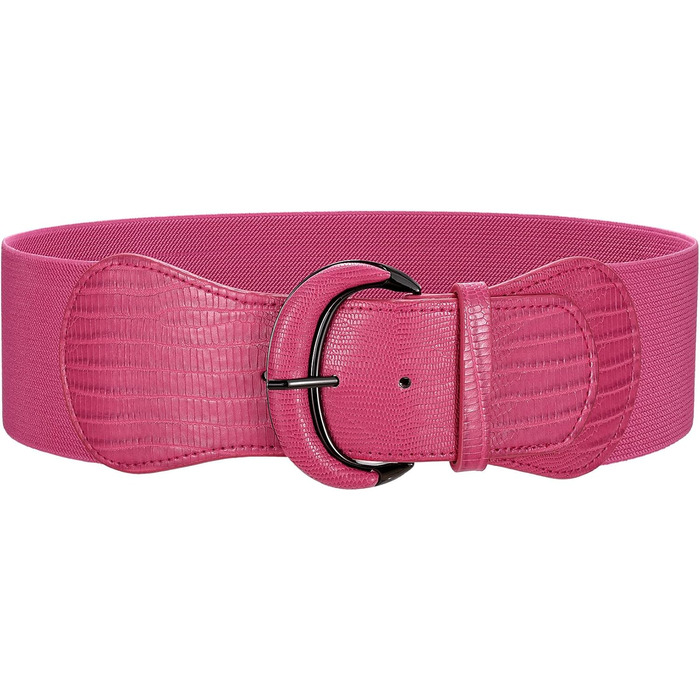Жіночий широкий еластичний ремінь WERFORU для суконь та костюмів (94-107 см, рожевий)