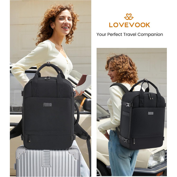 LOVEVOOK Рюкзак для ручної поклажі, жіночий, 15.6