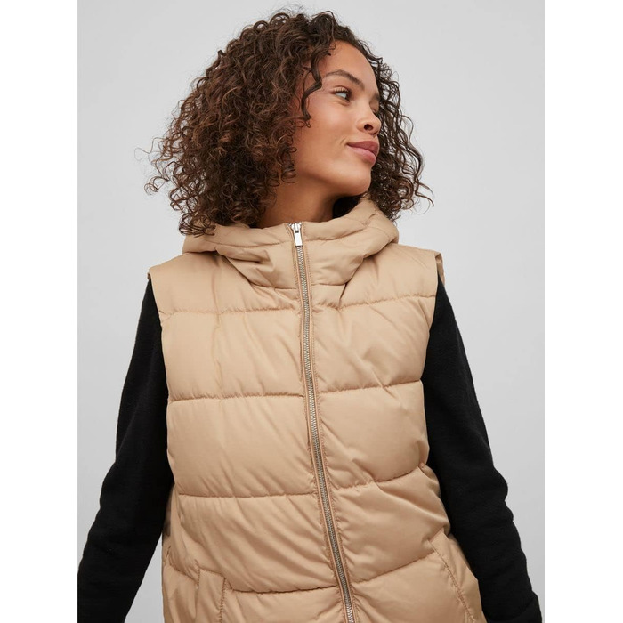 Жилет утеплений Vila Vitate S/L для жінок, розмір 34, колір Sesame