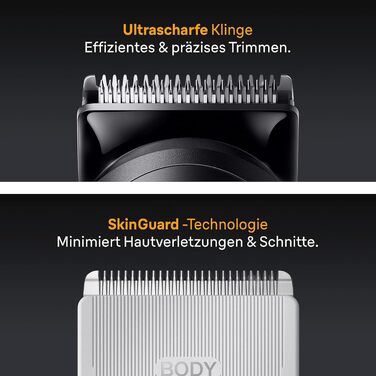 Braun Multigroom Series 5 AIO5545: Триммер для бороди, волосся та тіла 9-в-1, водонепроникний, акумулятор 120 хв, сірий
