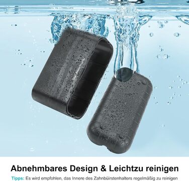 Тримач для зубних щіток електричних, органайзер для ванної кімнати, великий, антиковзний, регульований, сімейний, дитячий, чорний