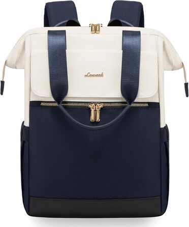 Сумка-рюкзак LOVEVOOK для жінок, водонепроникний рюкзак для ноутбука, шкільна сумка для підлітків, елегантний рюкзак на день, сумка-тоут 2 в 1, 15.6 дюймів, сумка для роботи, сумка для вчителя, туристичний рюкзак для університету, офісу, бежевого та хакі 