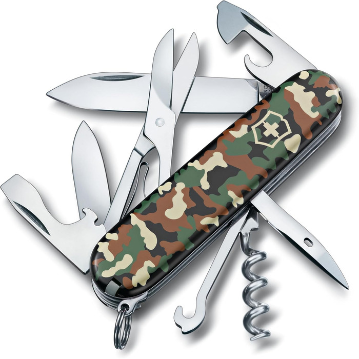 Мультитул Victorinox Climber, Швейцарський армійський ніж, 14 функцій, з клинком та коркрізером (Камуфляж)