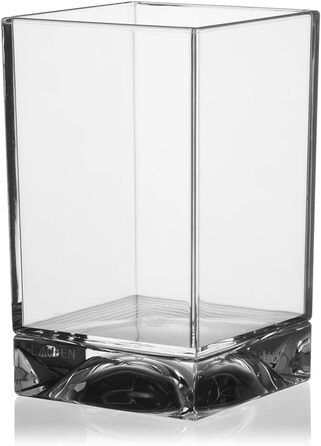 Kartell Boxy Toothbrush Holder, Plastic, Transparent, 7 x 7 x 12 cm