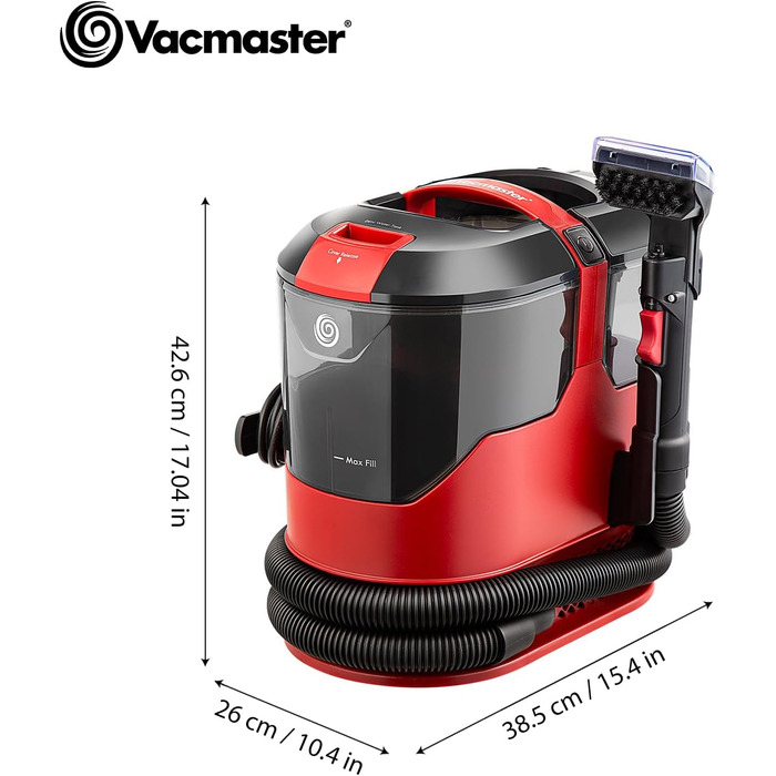 Пилосос миючий Vacmaster STMEUB01 для килимів, м'яких меблів та автомобіля 600W, 15KPA
