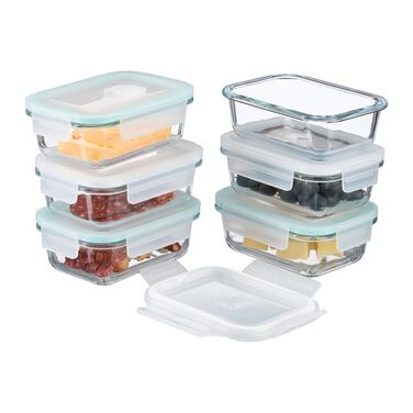 Relaxdays Glass Containers with Lids Set