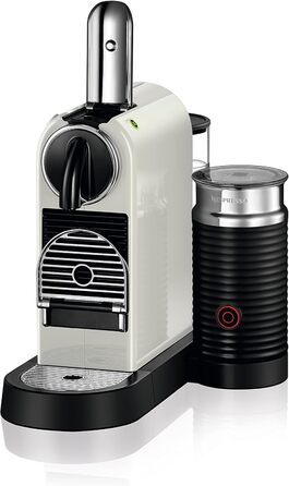 Кавова капсульна машина Nespresso De'Longhi Citiz EN267.WAE з капучинатором, 1710 Вт, 1 л, кремово-біла