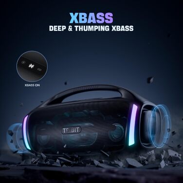 Портативна Bluetooth колонка TRIBIT StormBox Blast 2 200W IP67 - Водонепроникна, з LED, XBass, до 30 год, TWS