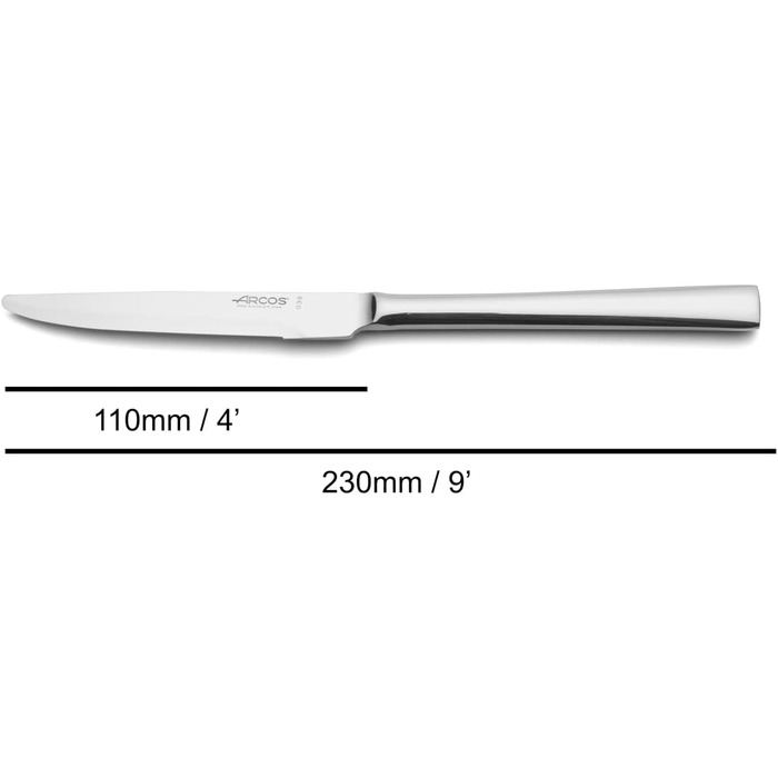 Набір столових приборів ARCOS Capri 24 предмети: ложки, виделки, ножі, десертні ложки - срібний, для 6 осіб