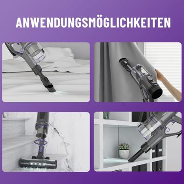 Бездротовий пилосос Noaton Akku 50000Pa з LED-дисплеєм та HEPA-фільтром для твердих поверхонь, килимів та шерсті тварин (AVC600)