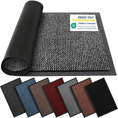 Килимок BLADO для дому та вулиці, миючий, антиковзкий, сірий 60x90 см