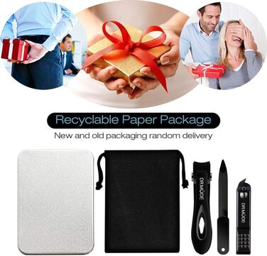 Набір для стрижки нігтів для літніх людей DRMODE з широким захватом, професійний, з нержавіючої сталі, для товстих нігтів