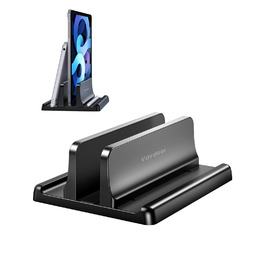 Підставка для ноутбука VAYDEER вертикальна 3в1, чорна. Сумісна з MacBook, iPad, планшетами та ноутбуками до 17.3'