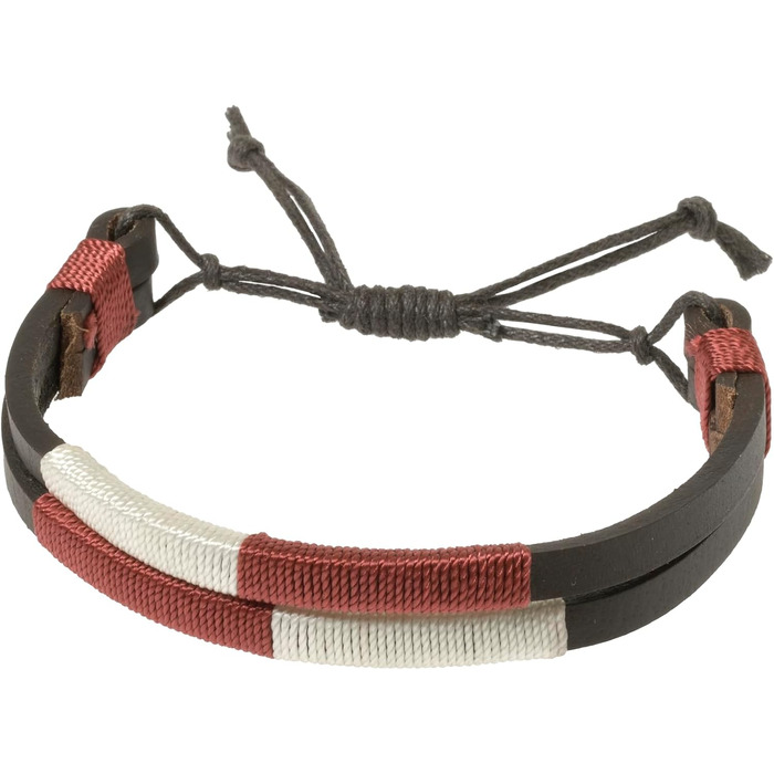 Чоловічий/жіночий шкіряний ремінь з шнуром та браслетом. Аргентинський шкіряний ремінь ручної роботи (бежево-червоний, 110 см)