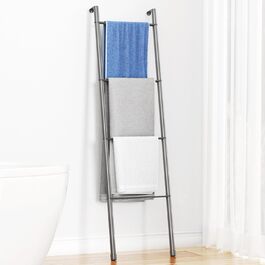 Підвісна стійка для рушників з металу, біла – 4 яруси, для ванної, кухні, вітальні