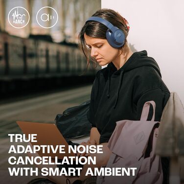 Навушники JBL Tune 770 NC – бездротові, з активним шумозаглушенням, блакитні