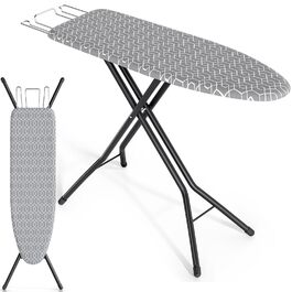 Відкидна гладильна дошка KINGRACK з регулюванням висоти, стабільний стійкий стіл для прасування з металевим каркасом, 33 x 110 см (Сірий)