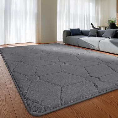 Sour Lemon Rug Living Room 160x230cm, Rug Gray Washable Rug Children's Room Fluffy Rug Bedroom Carpet Rugs Area Short Pile Fluffy Non-Slip Children's Room Rugs