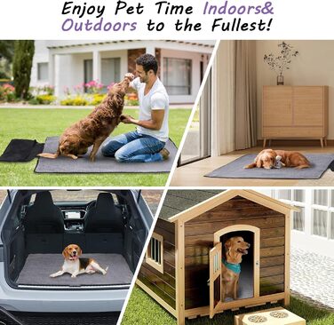 Водонепроникна килимок для собак та котів 95x65 см, складаний, для подорожей та дому