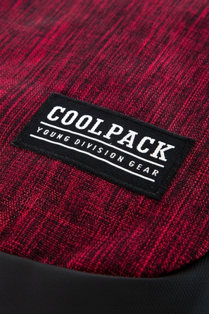 Багатовідсіковий шкільний рюкзак CoolPack, чорний з червоним, 27 л