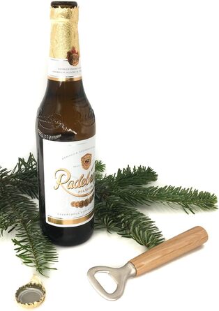 KokosnussEisen® - Premium Bottle Opener/Cap Opener - Wooden Handle Oak Wood - Made in Germany
