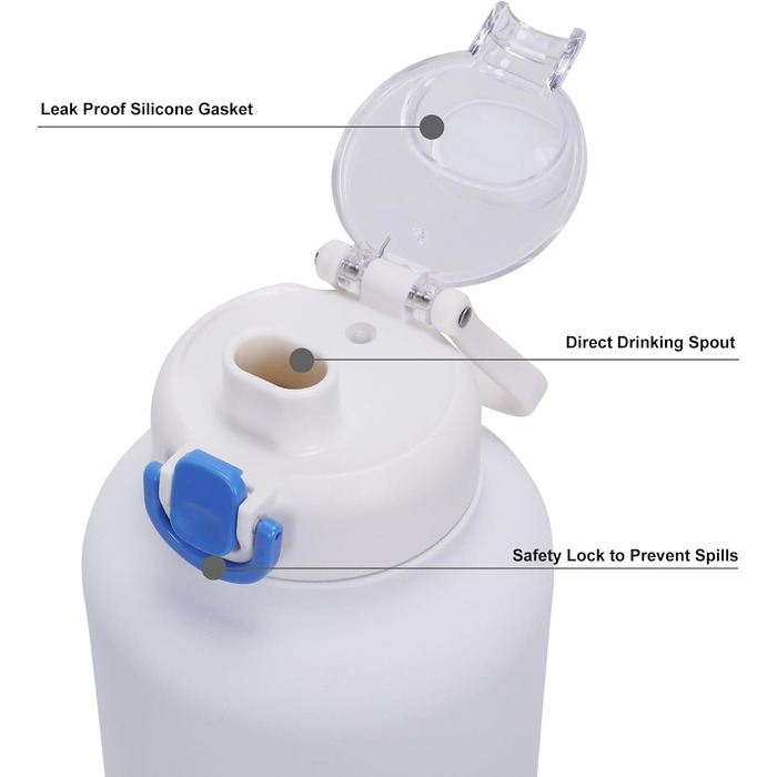 GiNT Ізольована пляшка для води з нержавіючої сталі для собак та людей, багатофункціональний дорожній диспенсер з знімними мисками та сумкою, водонепроникна годівниця для тварин для прогулянок, походів, кемпінгу, авто, білий/розкішний сад