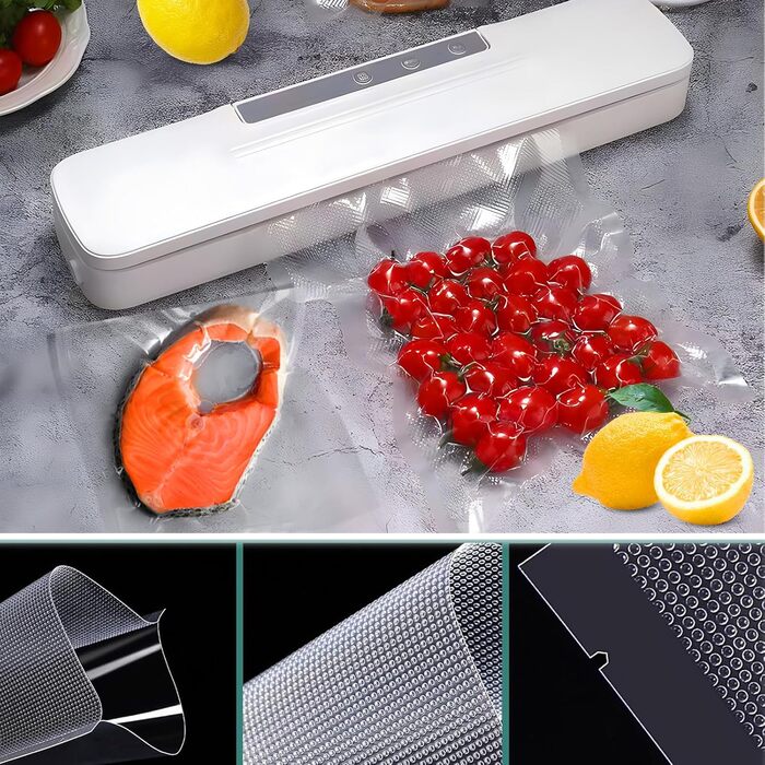 Omtofo 170-Piece Vacuum Bags 15x25cm + 20x30cm + 28x40cm Embossed, BPA-Free, Tear-Resistant, Vacuum Sealer Bags for All Home Vacuum Sealers, Professional Vacuum Bags Food Sous Vide Freezer Bags