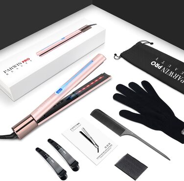 Випрямляч для волосся PARWIN PRO BEAUTY 2 в 1 з інфрачервоною та іонною технологією, 14 температурних режимів, рожевий