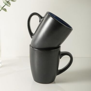 Набір посуду Stone Lain Albie Steinzeug 16 шт. (32 шт. на 8 осіб) – сучасний сервіз, рожевий, синій, чорний