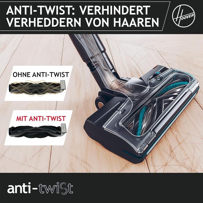 Бездротовий пилосос Hoover HF1 Plus: акумуляторний, з LED-підсвічуванням, HEPA-фільтр, для алергіків, 45 хв роботи