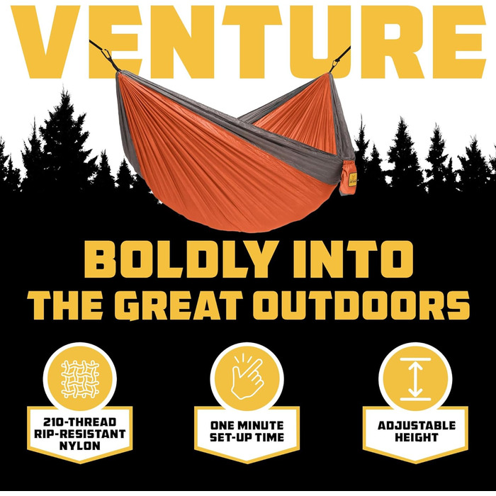 Гамак Wise Owl Outfitters для кемпінгу - одинарний або подвійний, для дому та подорожей з сумкою