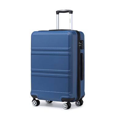 KONO Валіза-Тролей XL (74 см) з ABS+PC, 4 колеса, TSA-замок, для подорожей, бізнесу та сімейного відпочинку, темно-синій