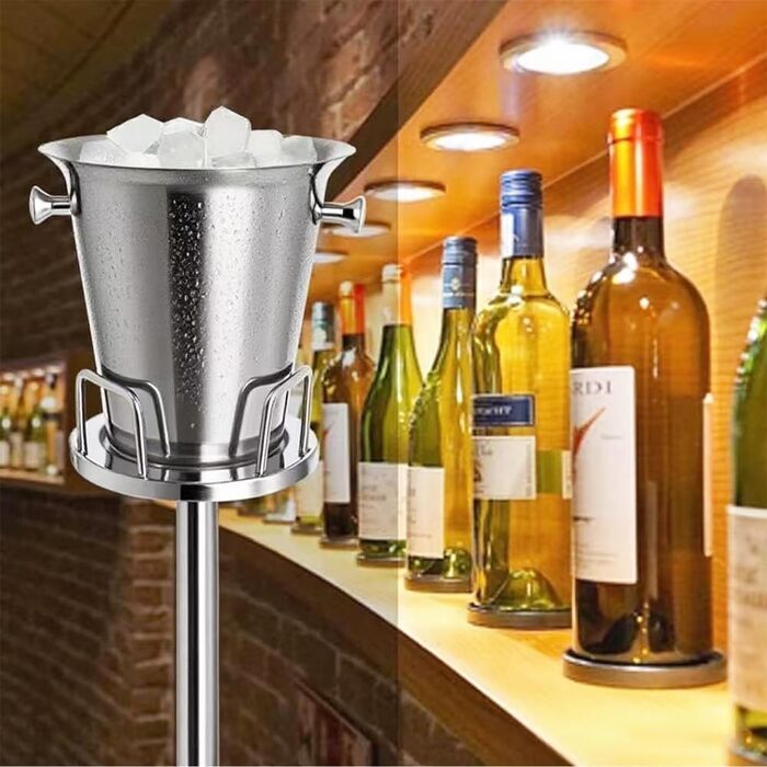 Ескірнер з нержавіючої сталі для барів, вечірок, весіль. Утримує 3-6 годин. Золотий, 3FT (срібло)