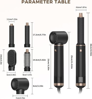 Фен-щітка 5 в 1 для волосся, Airstyler, стайлер для укладання, випрямляч, локони, об'єм, рожевий, Eurostecker