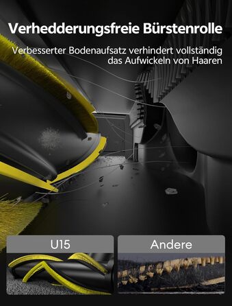 Бездротовий пилосос Ultenic U15 з акумулятором, 50000Pa, 580W, 65хв, GreenEye, антизаплутувальна щітка, телескопічна труба, для килимів, твердих поверхонь та шерсті тварин, золотий