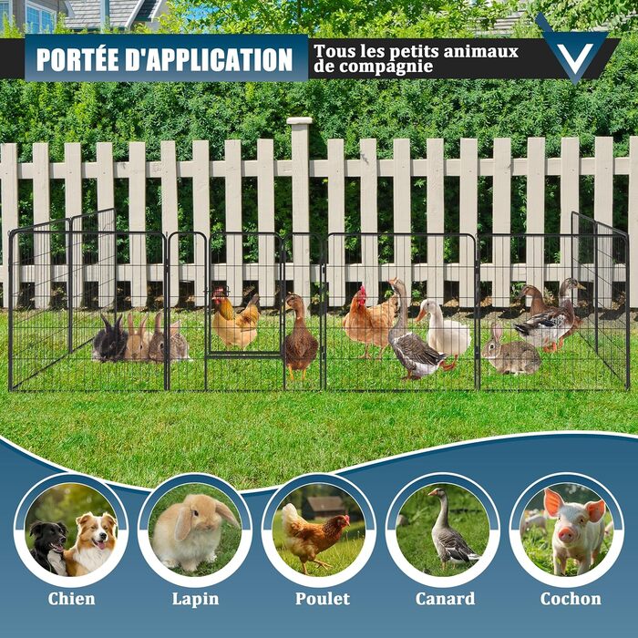 Металевий вольєр для цуценят та собак, забіг з 12 секцій, висота 60 см