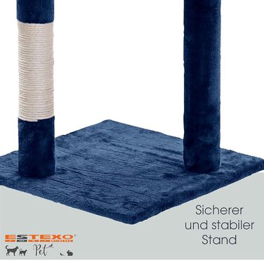 Кігтеточка для котів ESTEXO 112 см XL – ігровий комплекс, кріплення для лазіння, меблі для котів (темно-сірий)