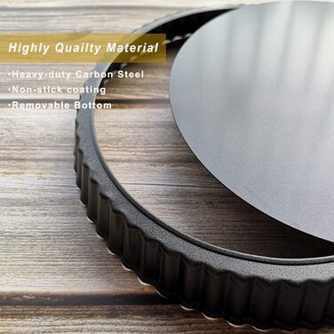 Форми для кексів/тартів Yamteck Tarteform 6 шт. 10 см, золотисті з підйомною кришкою, антипригарне покриття, з вуглецевої сталі